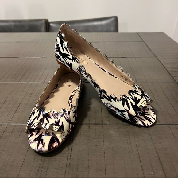 Artelier Nicole Miller tampa flats cream with black accent colours Leather sz 7 - Picture 3 of 12